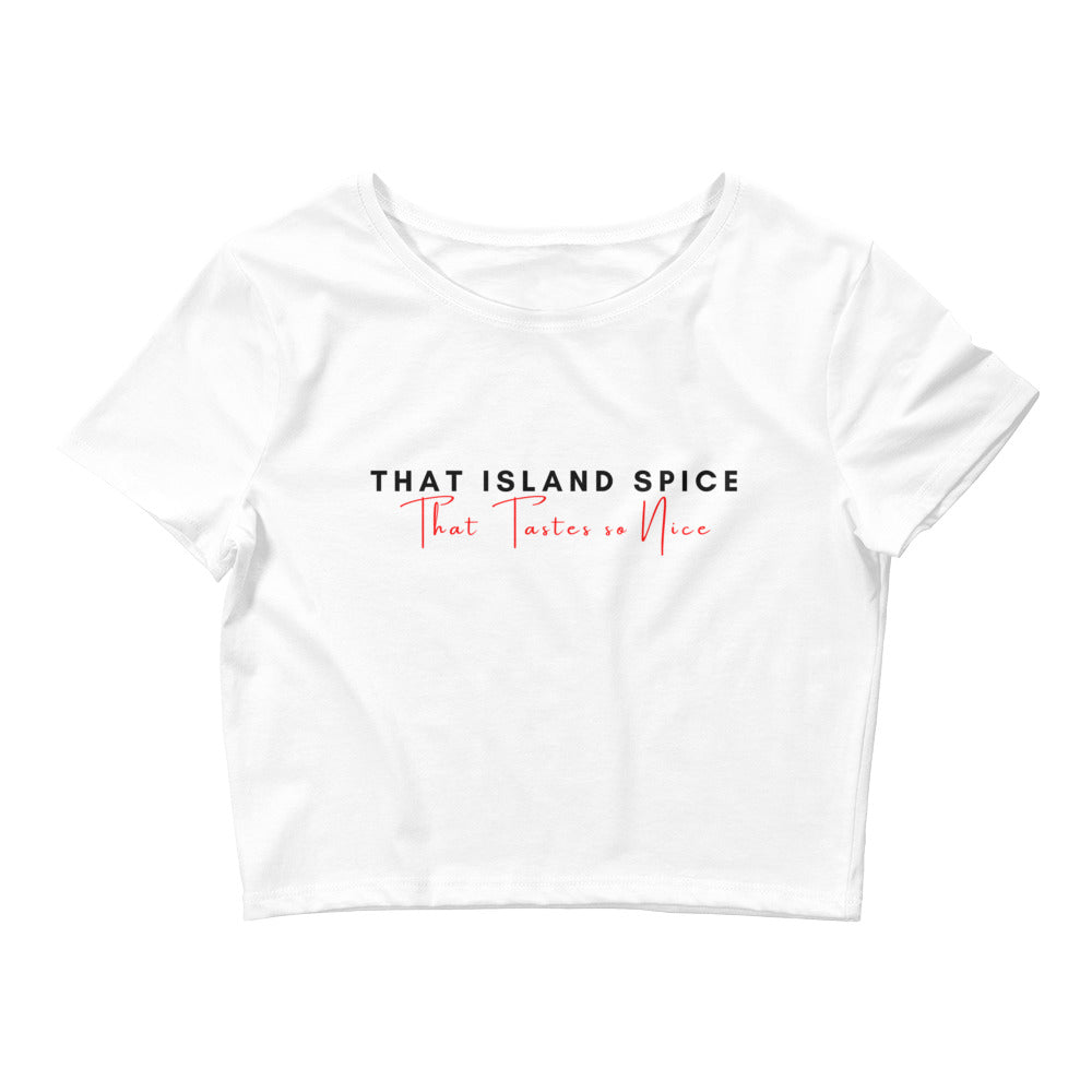 Island Spice Crop Tee (white)